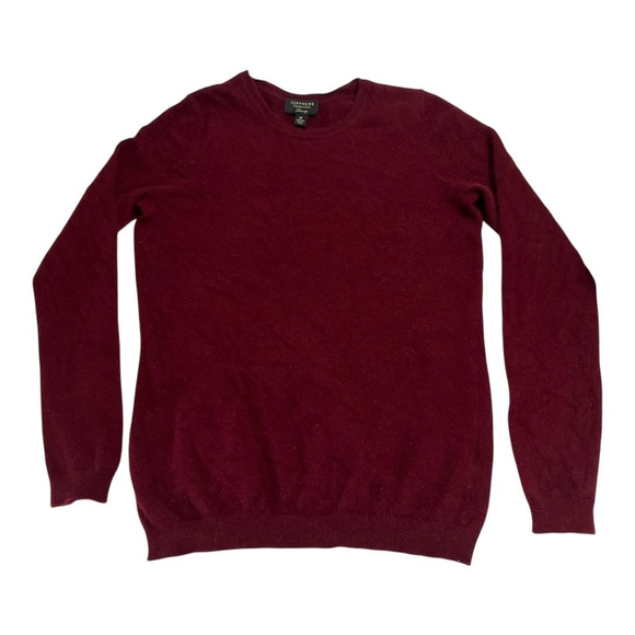 Charter Club Luxury Cashmere Burgundy Sweater Size Medium Dark Minimalist - Picture 1 of 5